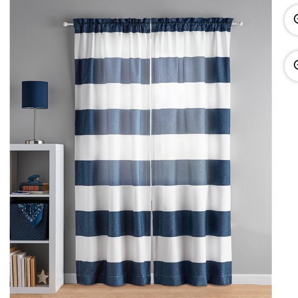 Chezmoi Collection Cabana Striped Room
Darkening Back Tab Window Curtain Panels - Picture 2 of 3